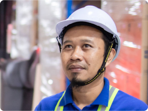 Man in a hard hat