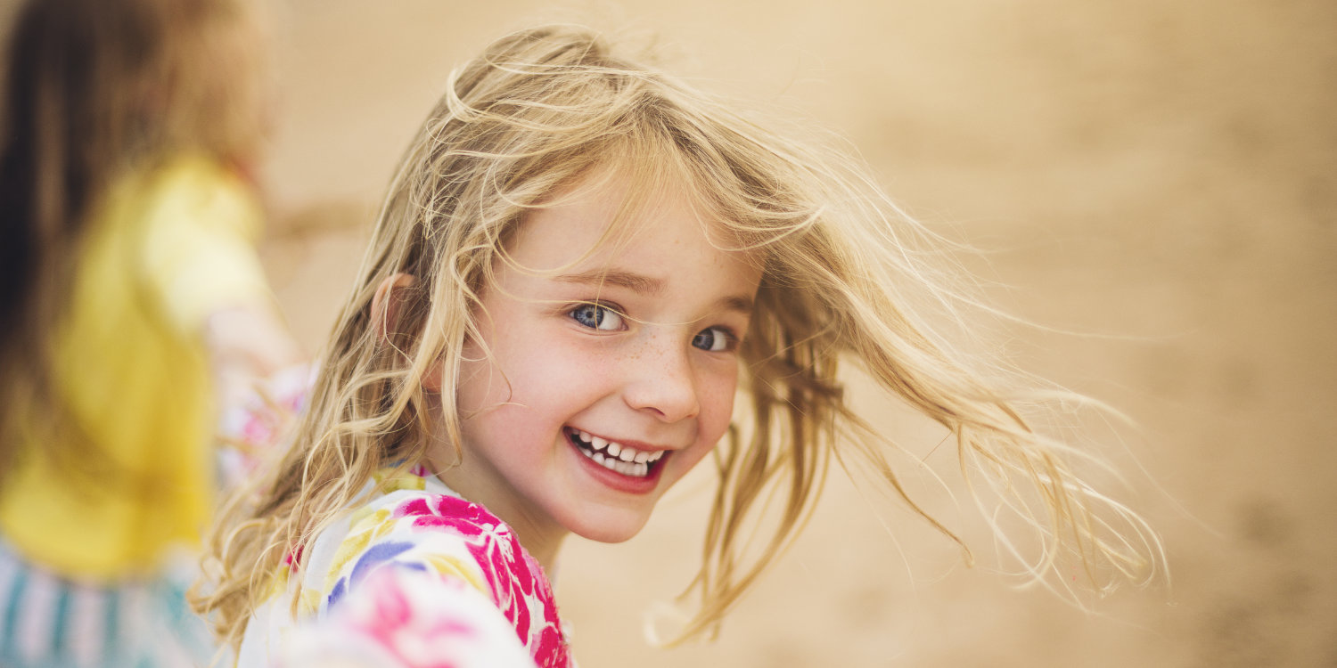 young girl at the beach