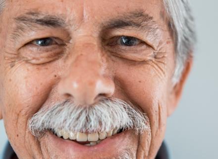 Older man smiling