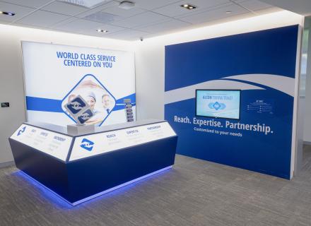 Trade show convention booth display - Reach. Expertise. Partnership.